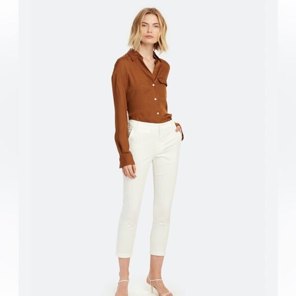 Vince Coin Pocket White Chino Pants Size 10 NWT $225 - Picture 6 of 7